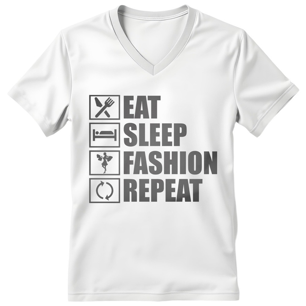 White Graphic V-Neck Women's Tee